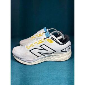 New Balance Fresh Foam 680v8 White Yellow Blue Running Shoes M680LW8 Men's Size